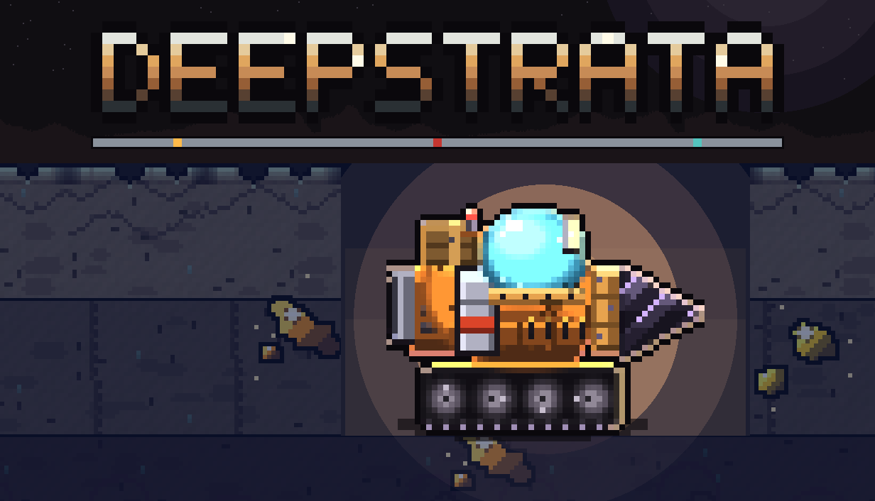 Deepstrata capsule: the title over the pod in its shaft.